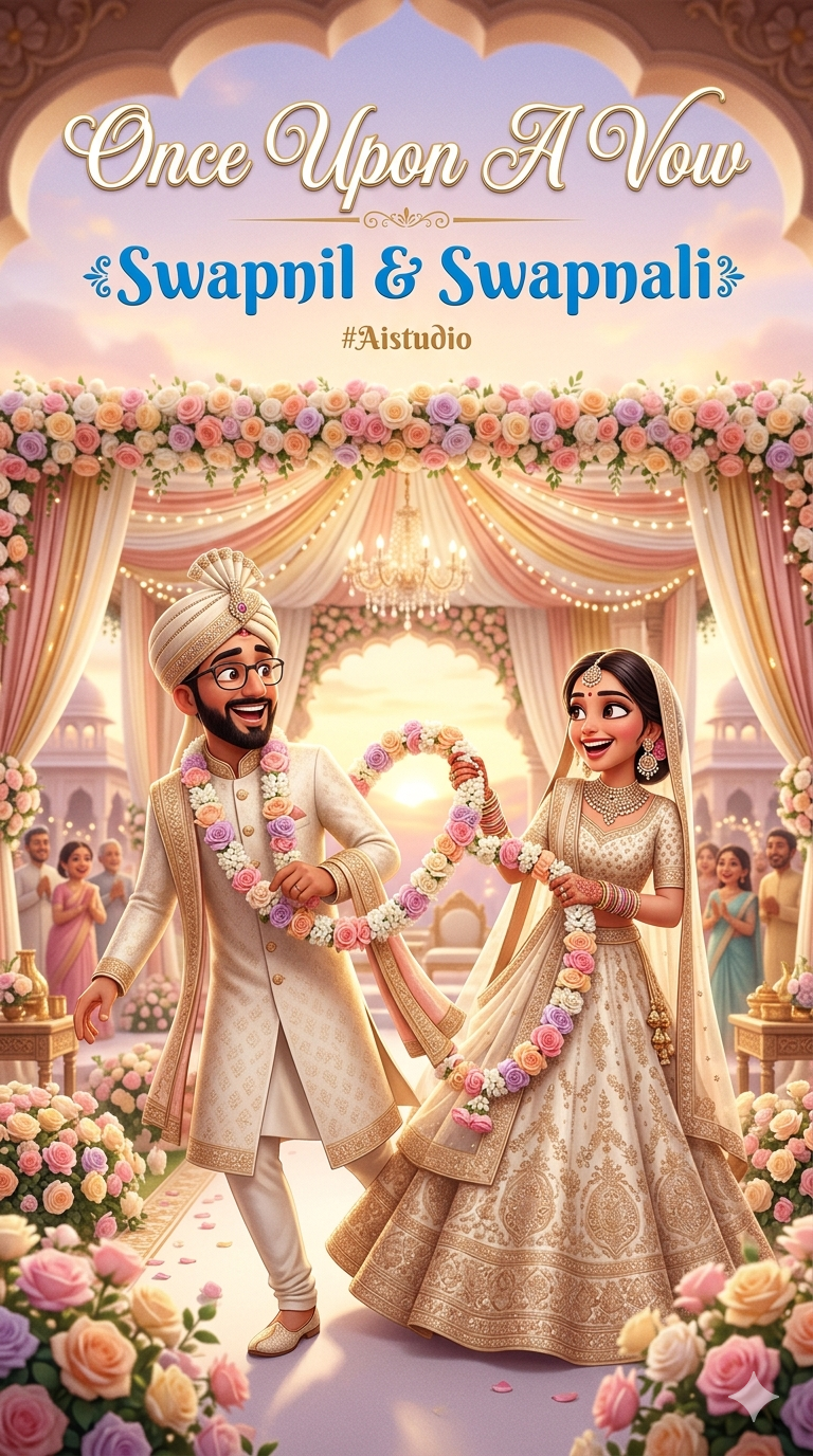 3D animated wedding poster